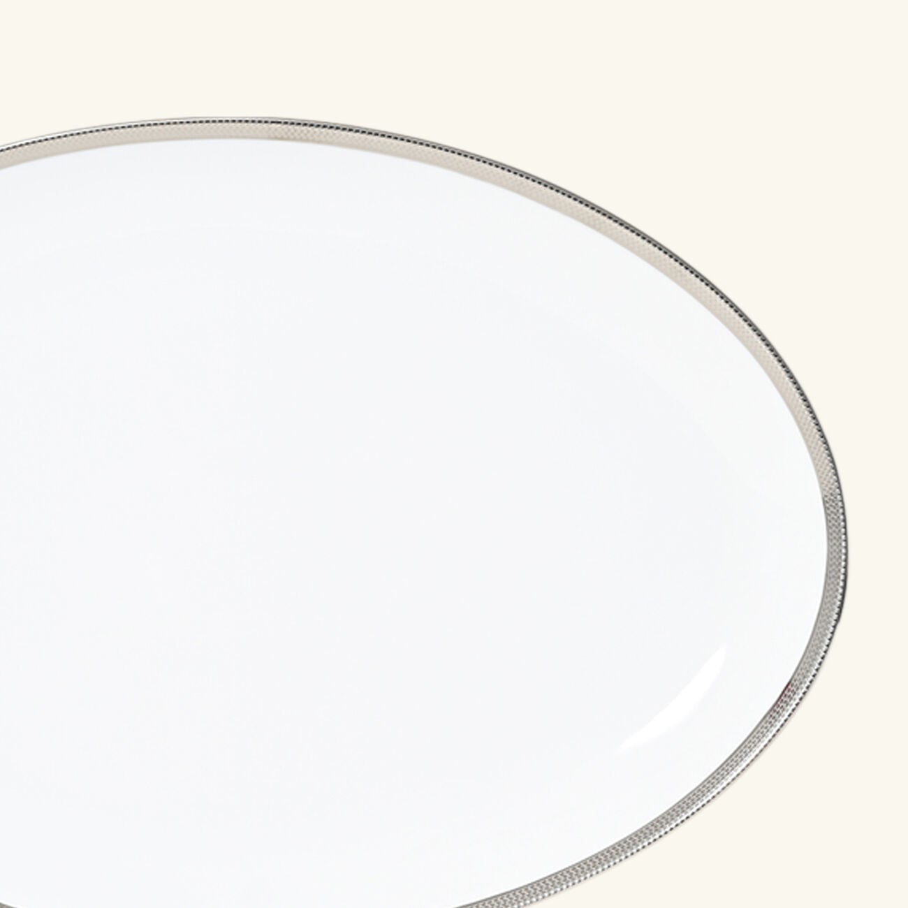 bernardaud maille platine serving platter oval white 38cm
