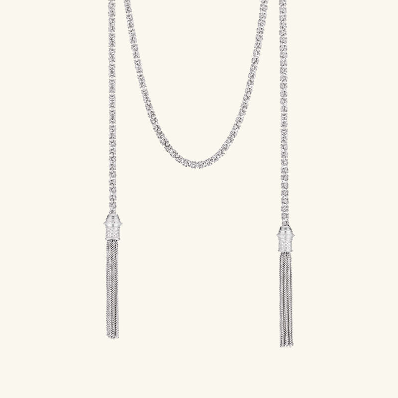 كريستوفل قلادة بومبون بسلسلة فضية