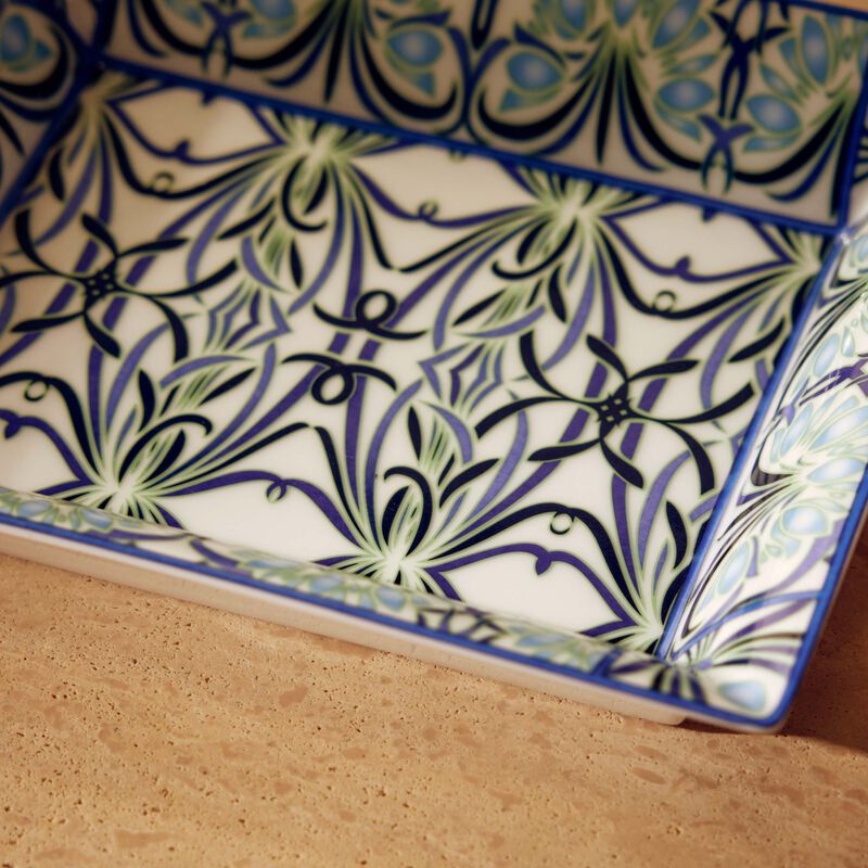 صينية الحلى والمجوهرات بيتينا بلو مستطيلة زرقاء برناردو صينية الحلى والمجوهرات بيتينا بلو مستطيلة زرقاء