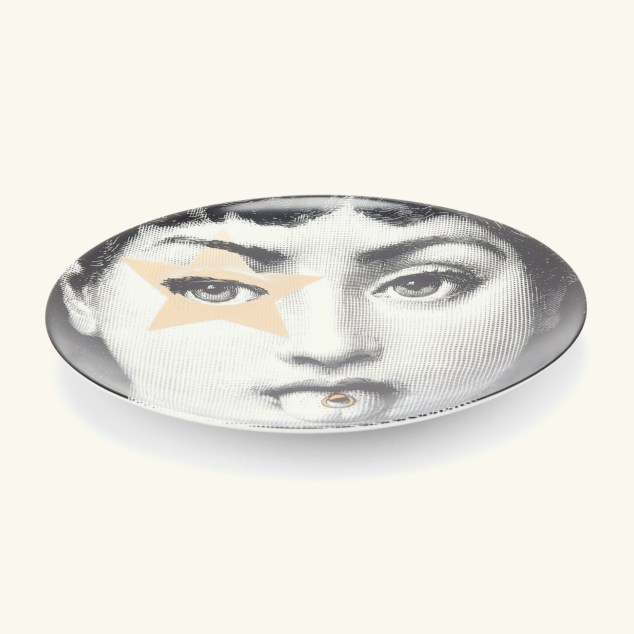 fornasetti tema e variazioni no 381 wall plate gold