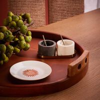marie daage all e de cypr s bread plate round orange 15cm