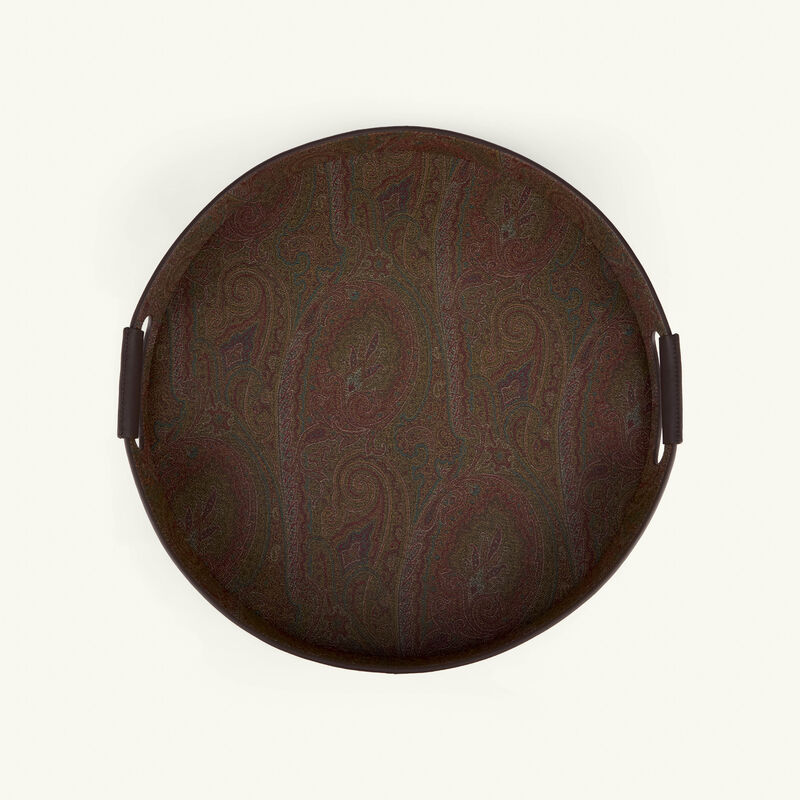Arnica Serving Tray Round Brown 43cm etro arnica serving tray round brown 43cm