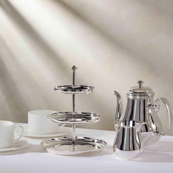 christofle albi cake stand silver
