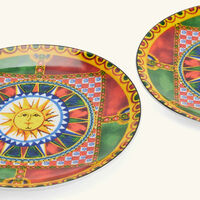 dolce gabbana casa carretto sun bread plate round 17cm set of 2