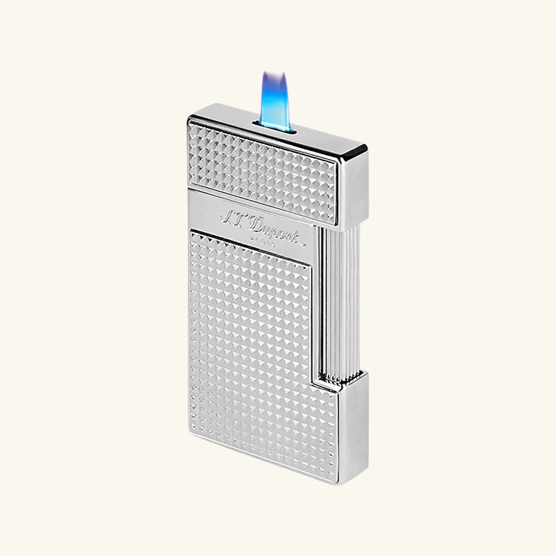 Slimmy Diamond Head Lighter Silver st dupont slimmy diamond head lighter silver