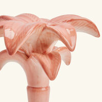 les ottomans palm trees candle holder medium pink