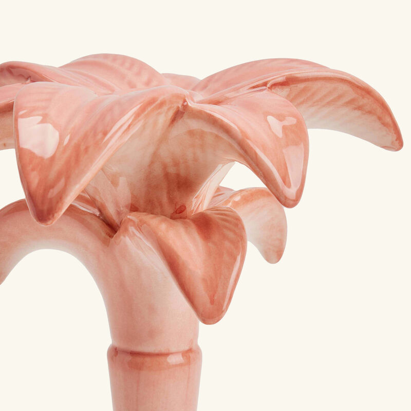 les ottomans palm trees candle holder medium pink