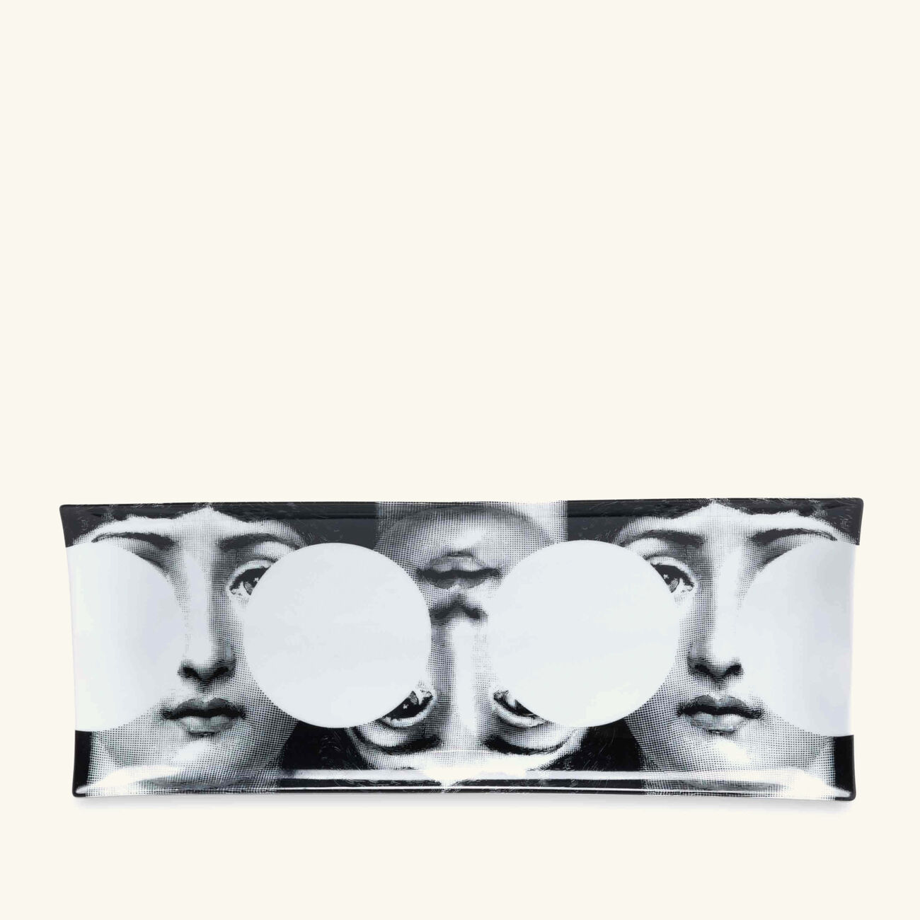 fornasetti tema e variazioni no 149 tray rectangular small grey