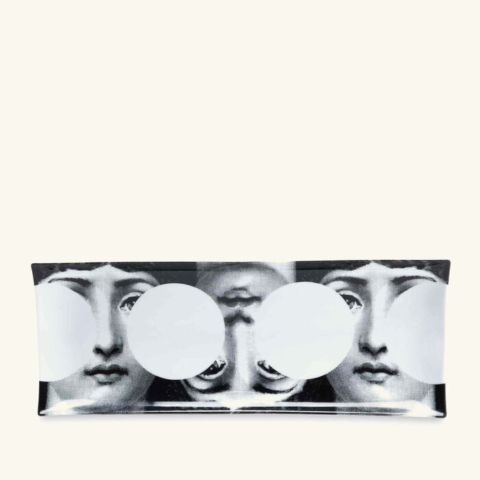 fornasetti tema e variazioni no 149 tray rectangular small grey