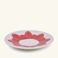 villari peacock cappuccino cup saucer red
