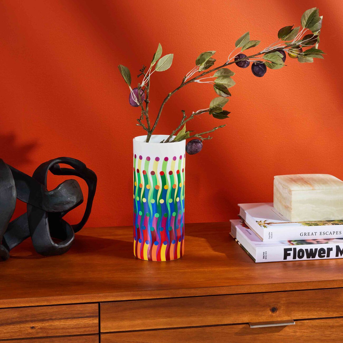 مزهرية سورفاس كولوريه تيوب صغيرة حمراء محدودة الإصدار برناردو مزهرية سورفاس كولوريه تيوب صغيرة حمراء محدودة الإصدار