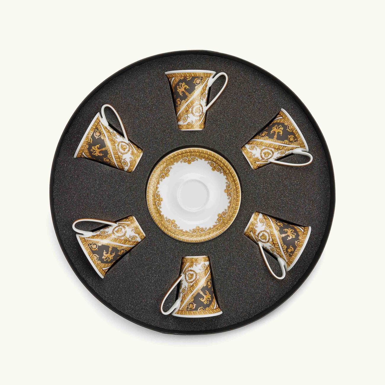 versace i love baroque coffee cup   saucer set black