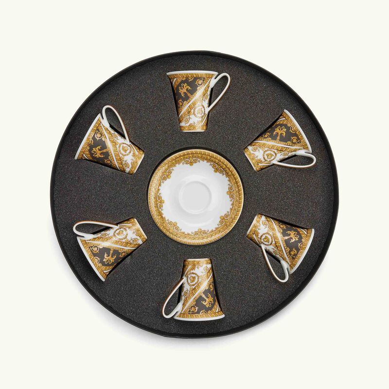 versace i love baroque coffee cup   saucer set black