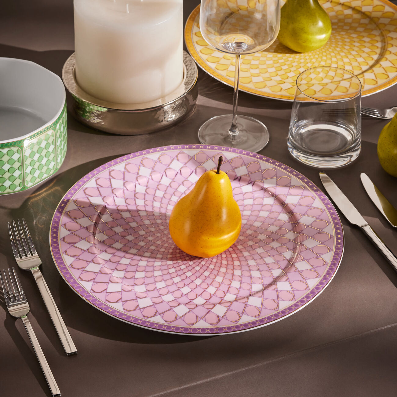 rosenthal signum rose charger plate round pink 33cm