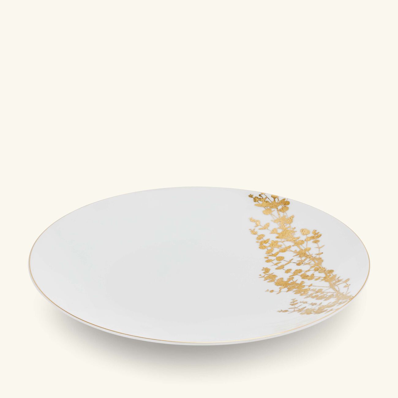 bernardaud vegetal or dinner plate round gold 26cm