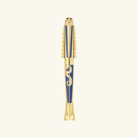 مجموعة بريستيج للولاعة والكتابة باللون الأزرق. اس تي دوبون مجموعة بريستيج للولاعة والكتابة باللون الأزرق