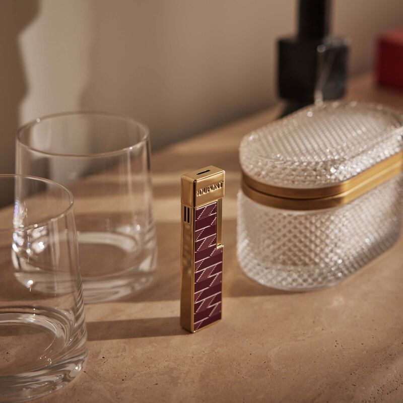 st dupont monogram 1872 lighter burgundy