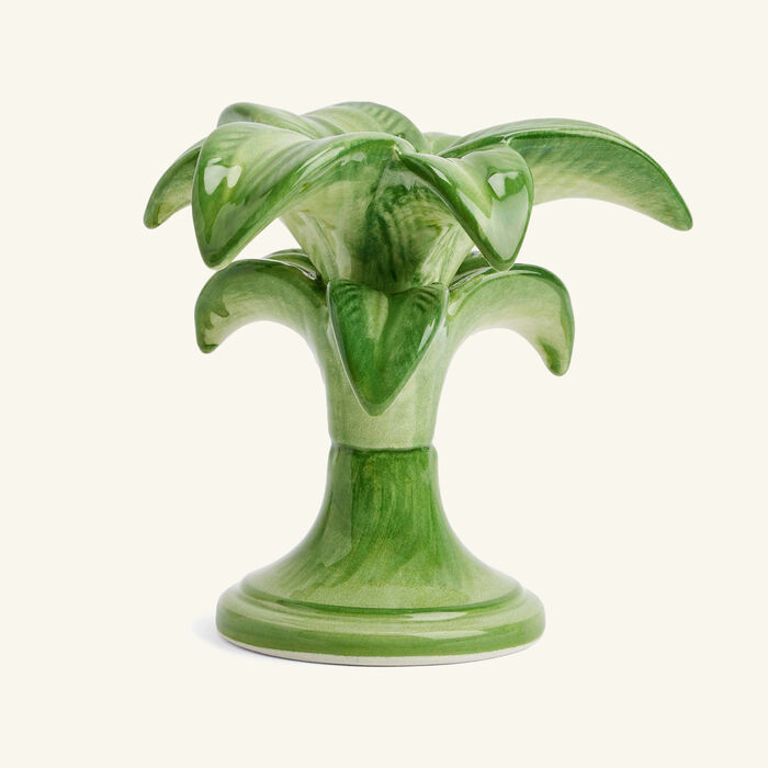 les ottomans palm trees candle holder green