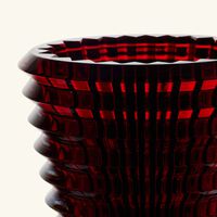 baccarat eye vase round small red