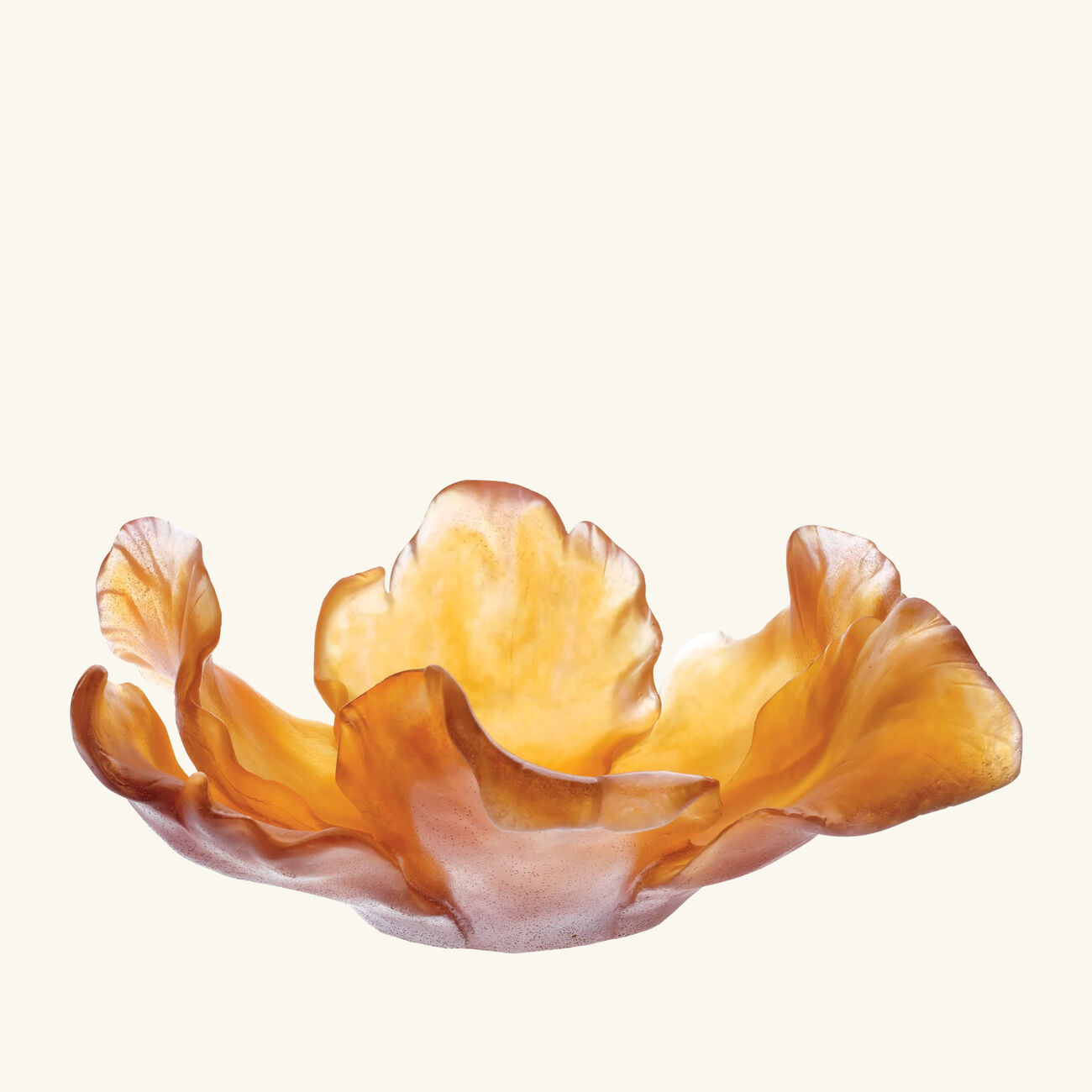 daum tulipe centerpiece amber pink limited edition