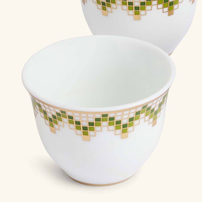 bernardaud augusta oriental coffee cups set of 2