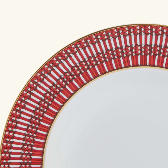 baccarat arcadia soup plate red 23cm set of 2