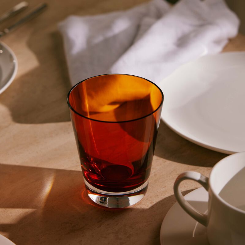 baccarat mosaique drinking glass orange