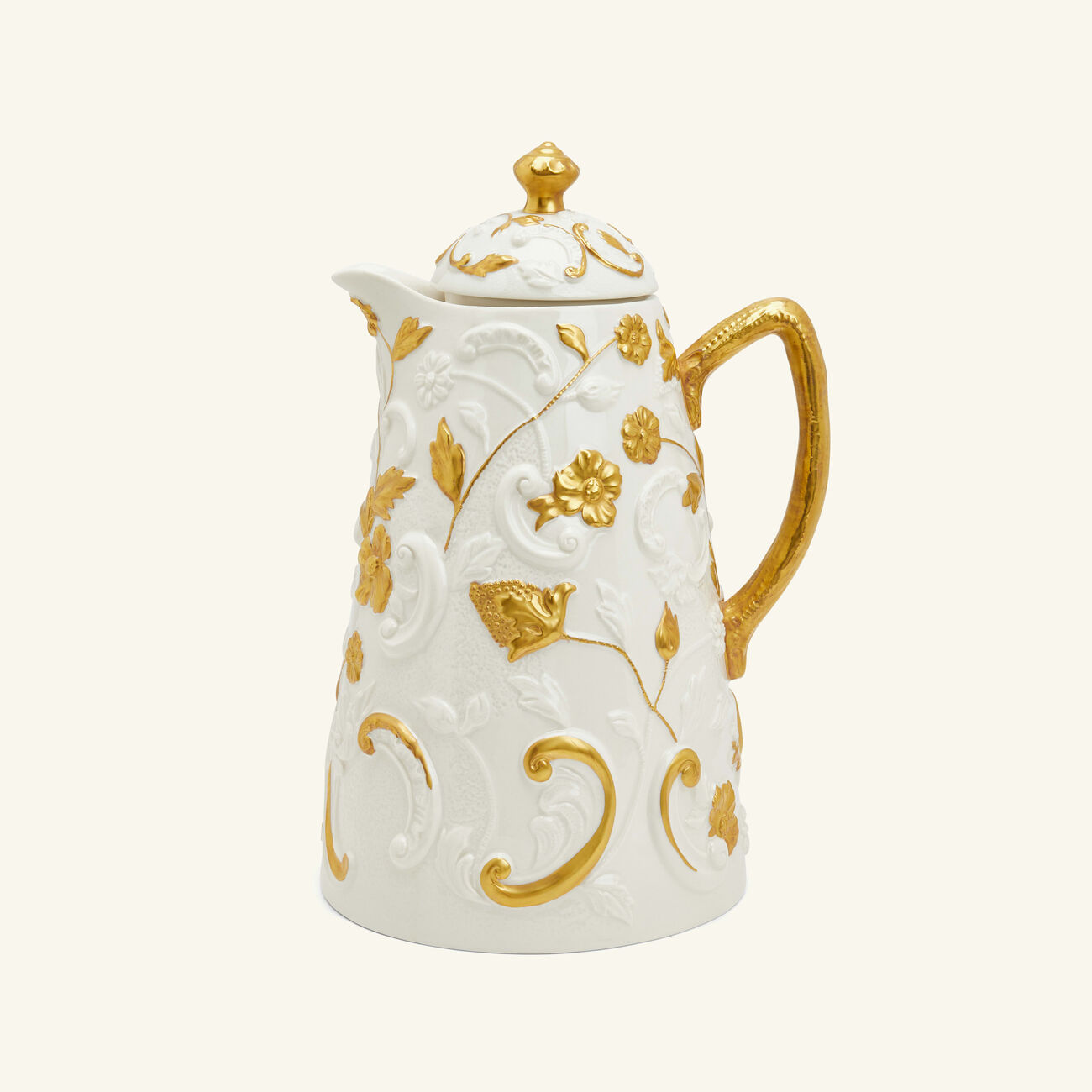 villari taormina coffee   tea pot gold