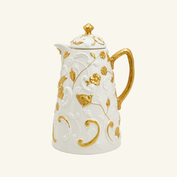 villari taormina coffee   tea pot gold