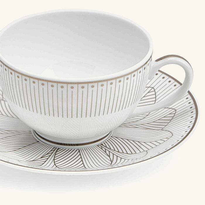 christofle malmaison imp riale coffee cup saucer gold set of 2