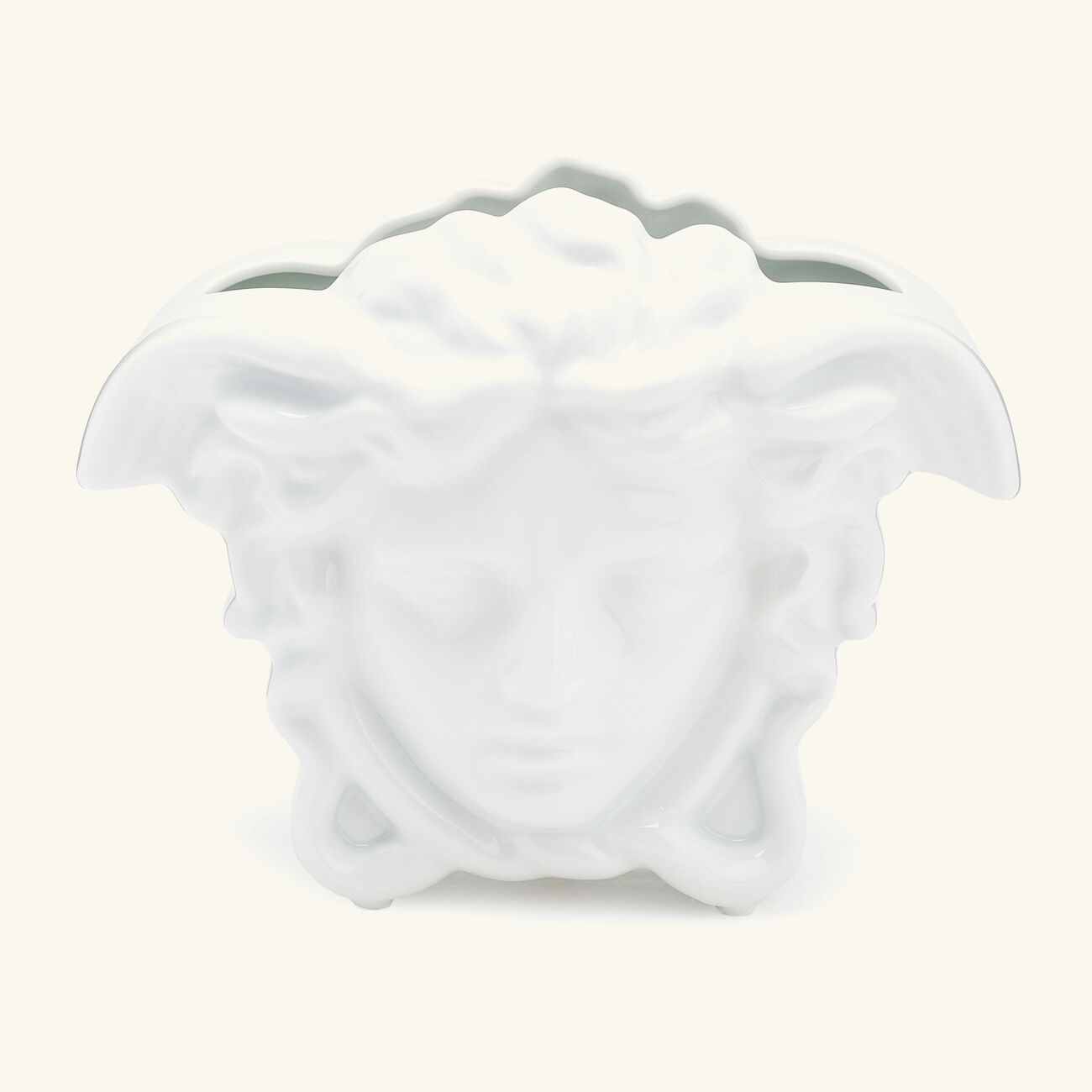 versace medusa grande vase medium white