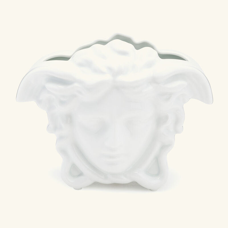 versace medusa grande vase medium white