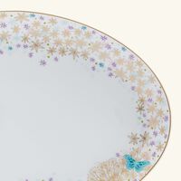 bernardaud feerie michael cailloux serving platter oval pink 33cm