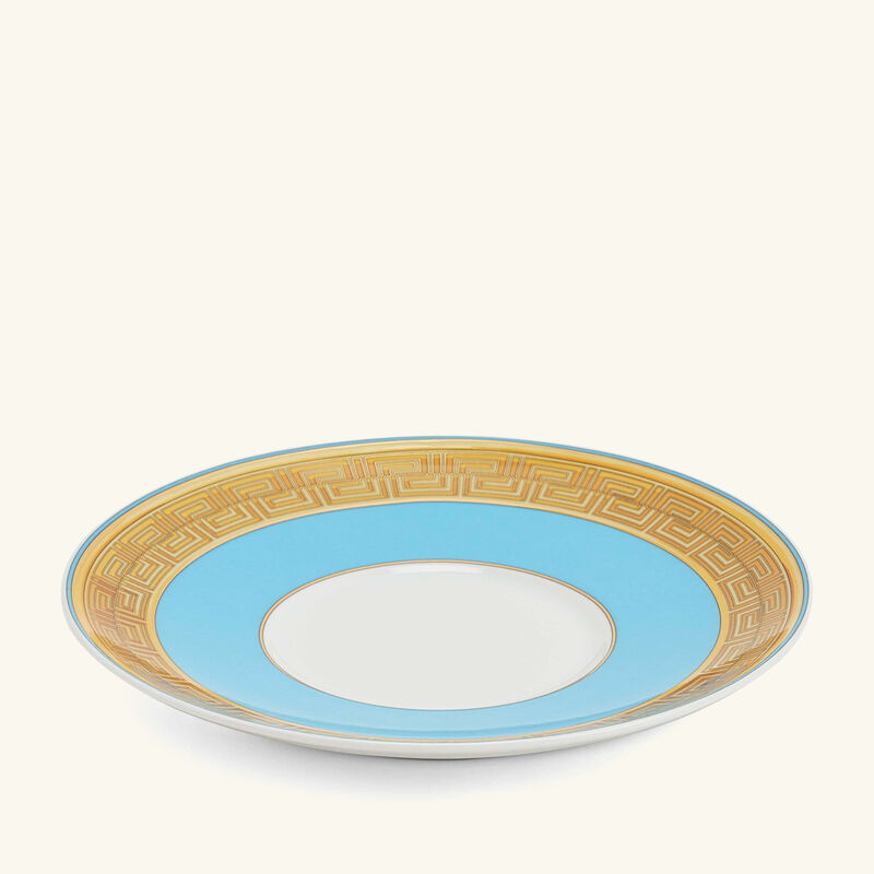 versace blue coin coffee cup saucer blue