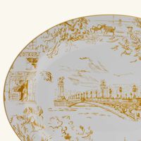 Tout Paris Serving Platter Oval Blue 38cm bernardaud tout paris serving platter oval blue 38cm