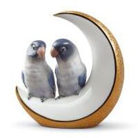 Fly Me To The Moon Birds Figurine, small
