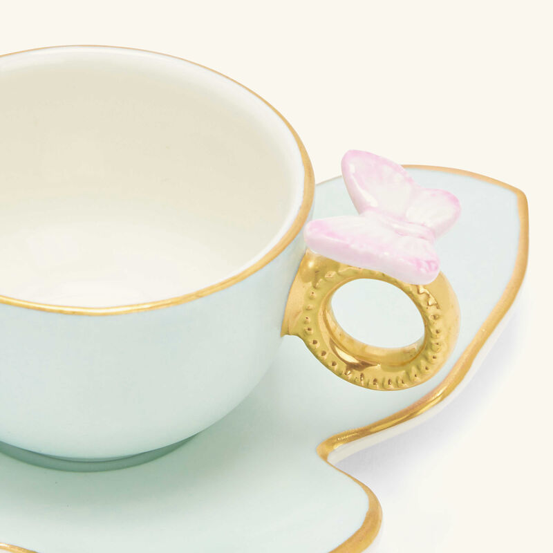 Butterfly Coffee Cup & Saucer Blue villari butterfly coffee cup saucer blue