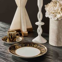 versace virtus gala plate round black 20cm