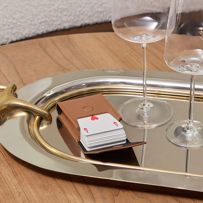 giobagnara playing card leather pochette