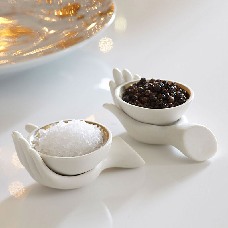 Eve Salt & Pepper Cellars White jonathan adler eve salt pepper cellars white