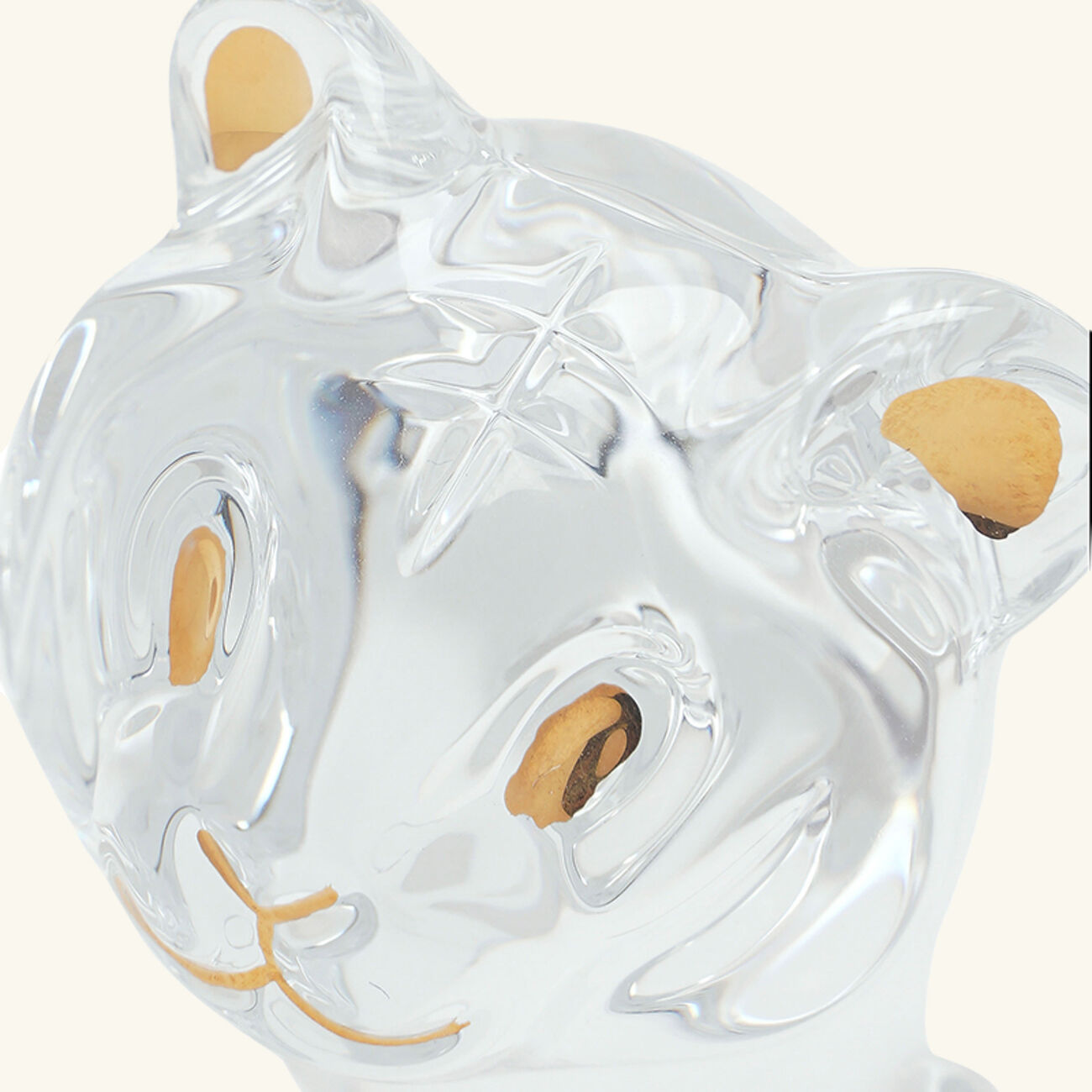 baccarat minimals tiger figurine mini clear