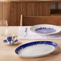 bernardaud in bloom serving platter oval blue 13cm