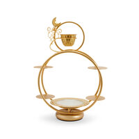 Peacock Round Dessert Holder With Cup, small