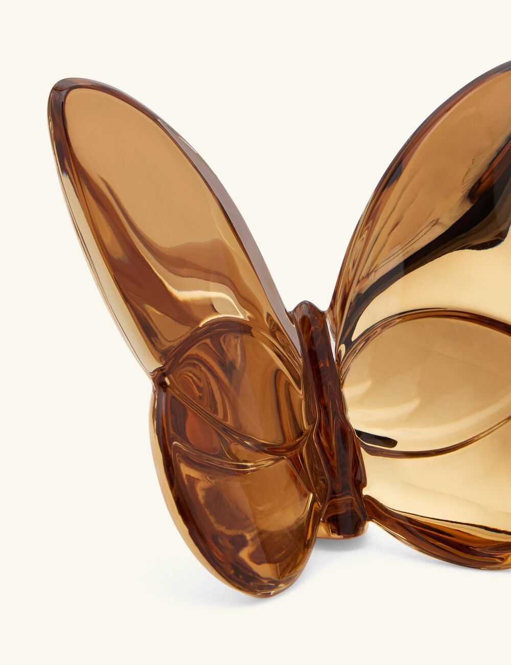 baccarat papillon lucky gilded butterfly figurine mini brown