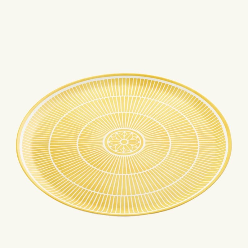 christofle malmaison riviera pie dish round yellow 32 cm