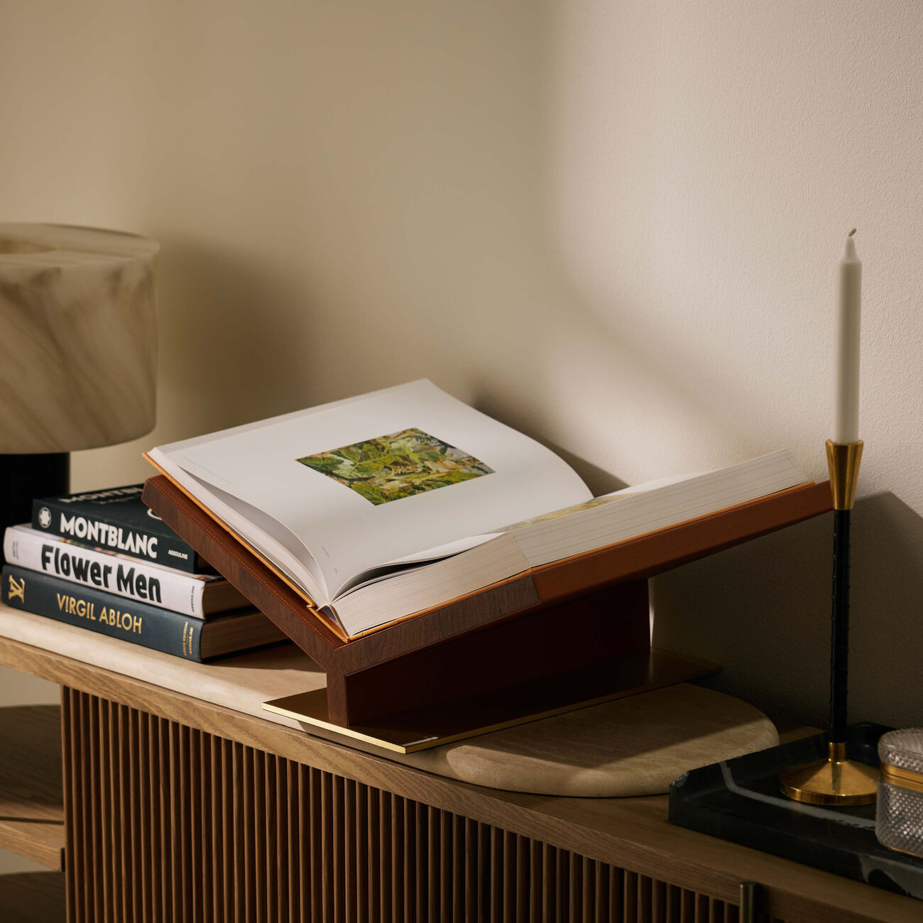assouline collector ultimate bookstand camel