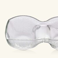 dimlaj thuluth divider serving bowl clear 39cm