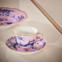 ginori 1735 oriente italiano azalea espresso saucer pink