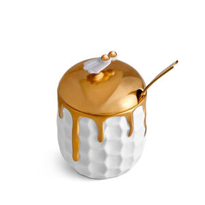 Beehive Honey Pot & Spoon, medium