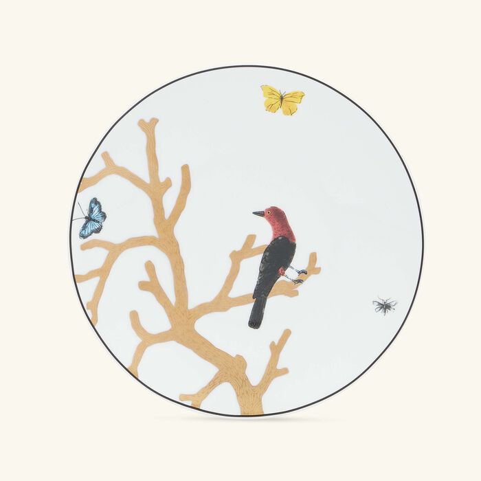 bernardaud aux oiseaux bread butter plate round gold 16cm